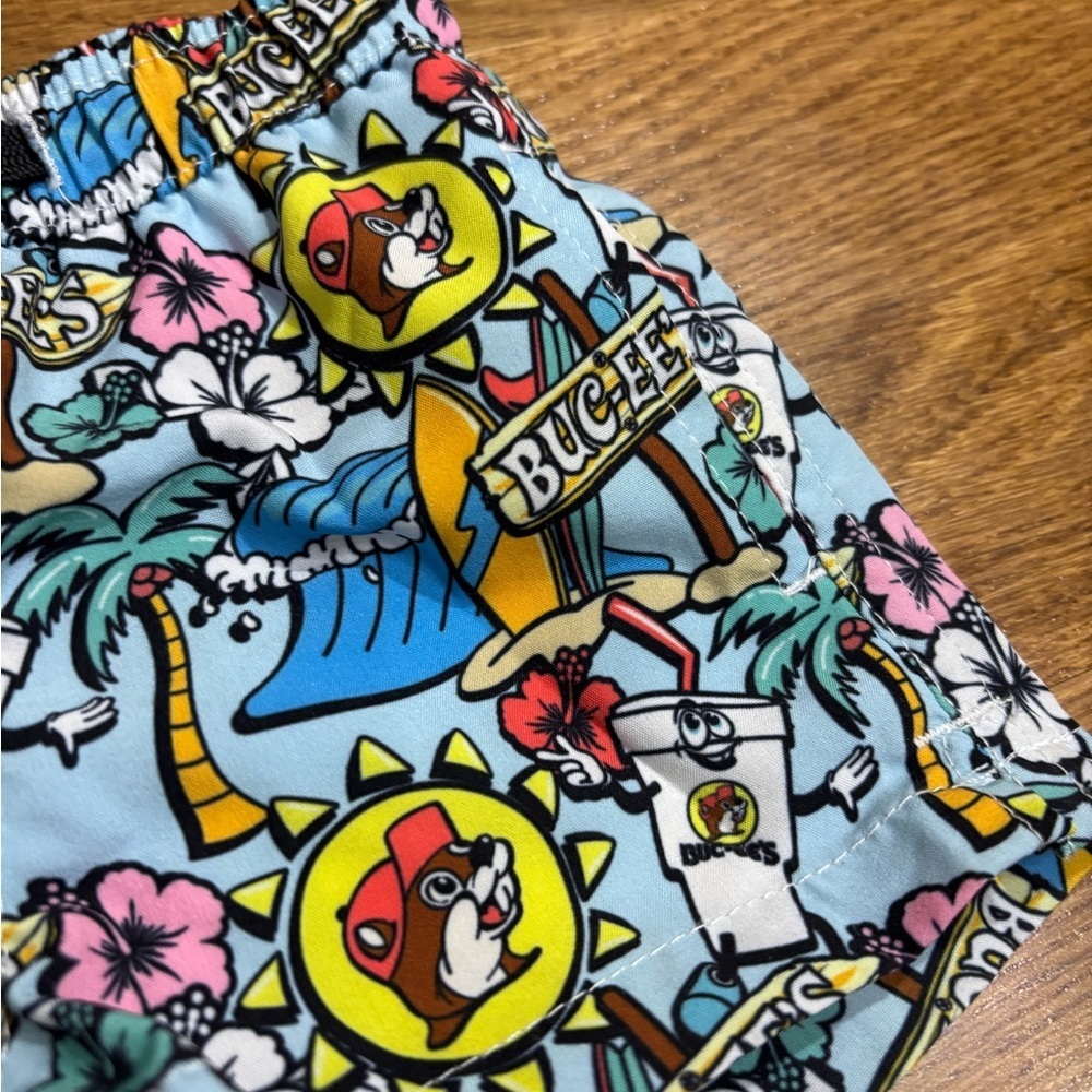 Buc-ee’s Baby Swim Trunks | 3-6 Months | Hawaiian Print Board Shorts - Picture 4 of 4